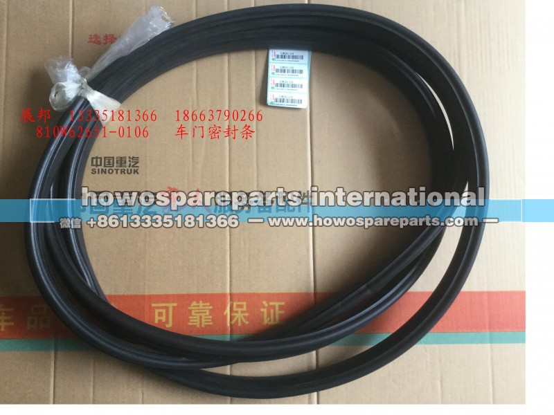 810W62651-0106,车门密封条,济南冠泽卡车配件营销中心