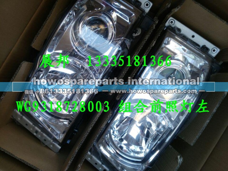 WG9318728003,組合前照燈 左,濟南冠澤卡車配件營銷中心
