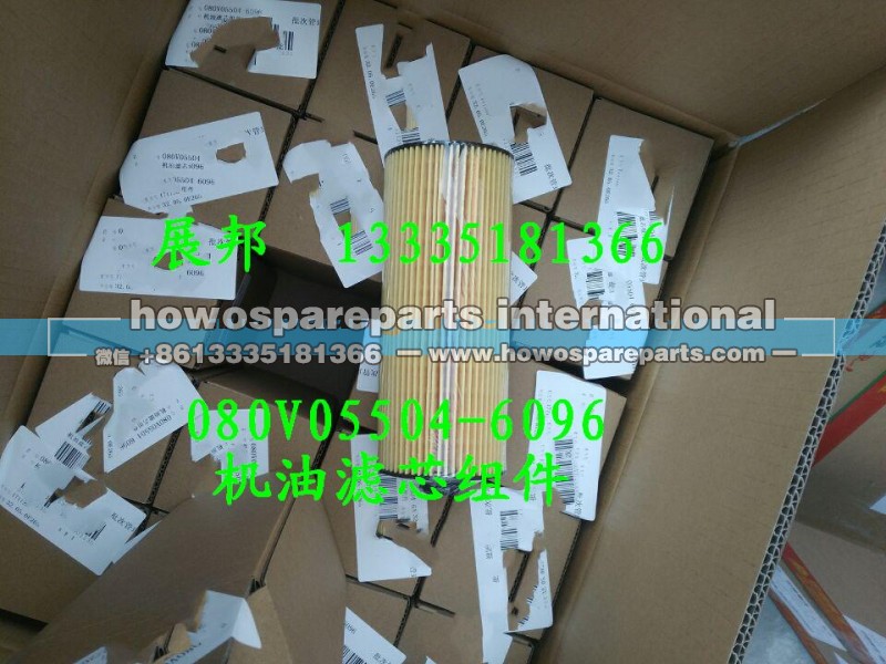 080V05504-6096,机油滤芯组件,济南冠泽卡车配件营销中心