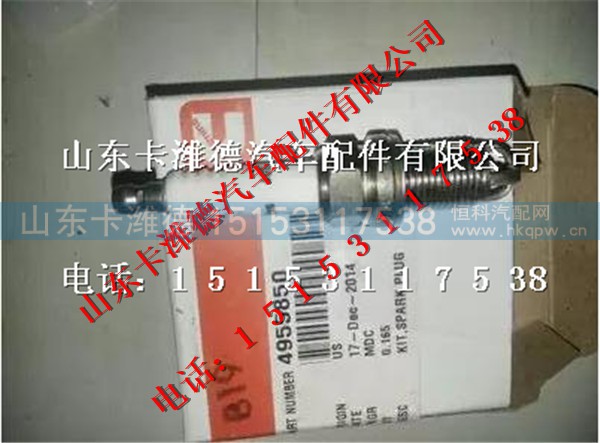4955850,东风康明斯燃气发动机火花塞,山东卡潍德汽车配件有限公司
