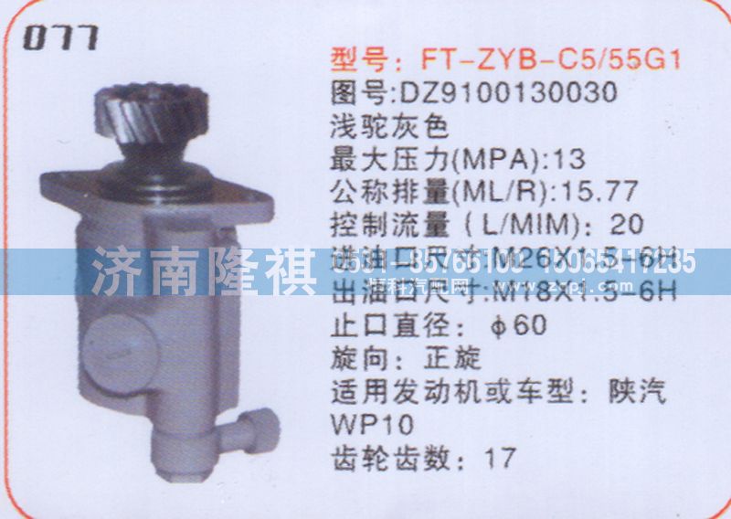 DZ9100130030,转向泵,济南隆祺工贸有限公司