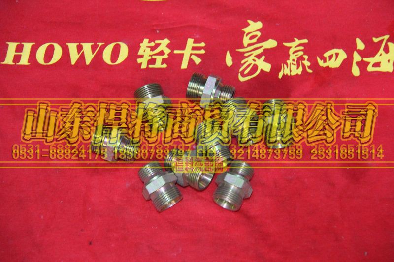 WG9725470804,HAOWO豪沃輕卡卡套式端直通接頭體,山東悍將商貿(mào)有限公司