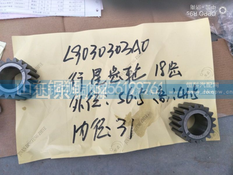 L9030303AO,行星齿轮18齿,山东铜狮汽车零部件有限公司