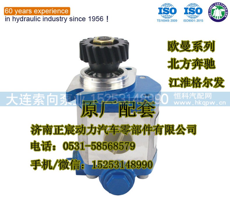 DZ9100130045,转向齿轮泵/助力泵,济南索向汽车配件有限公司