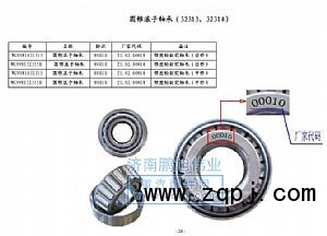 ,圆锥滚子轴承（Roller bearing）,济南鹏旭伟业重汽配件销售公司