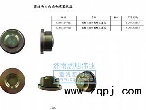 ,圆柱头内六角螺塞总成（Screw）,济南鹏旭伟业重汽配件销售公司
