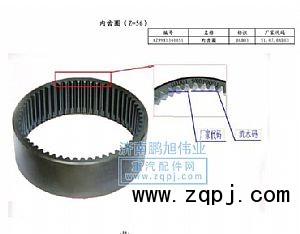 ,内齿圈z=56（Intermeel ring gear）,济南鹏旭伟业重汽配件销售公司