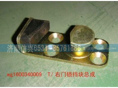 WG1600340009,右门锁挡块总成,济南信兴汽车配件贸易有限公司