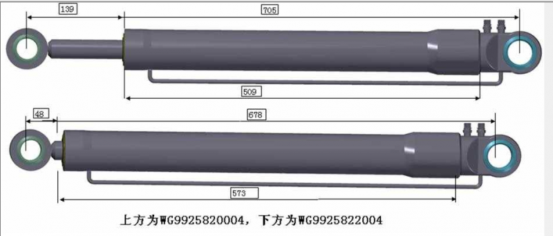 WG9925820004,高地板驾驶室举升油缸,济南佑丰经贸有限公司（原镐煜）