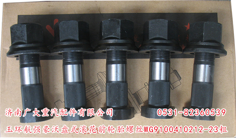 玉環(huán)航強豪沃盤式滾花前輪胎螺絲/WG9100410212-23粗