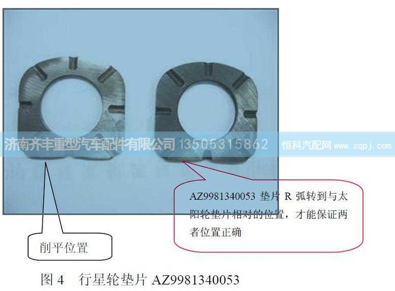 AZ9981340053,AC16轮边行星轮垫片,济南铁鹿汽车零部件有限公司