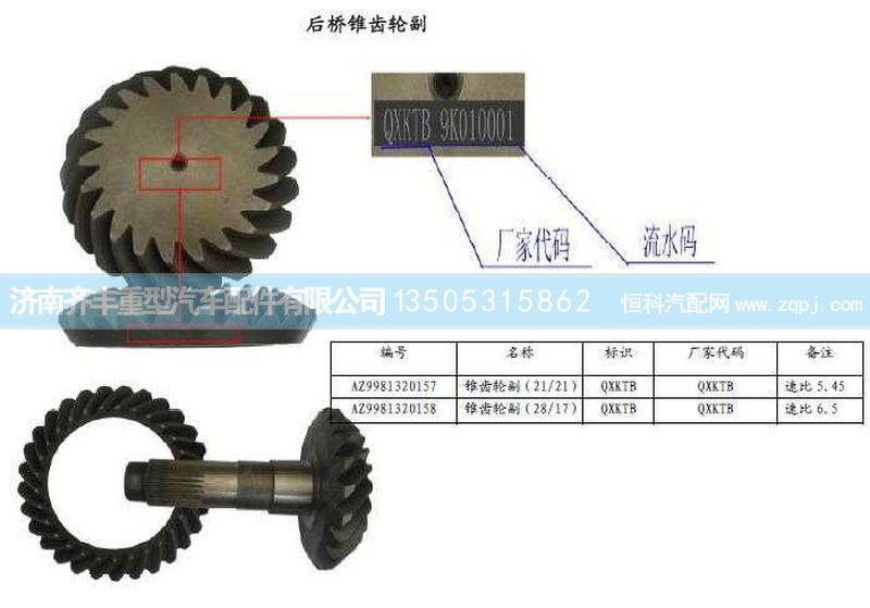 ,后桥盆角齿(AC16桥28比17及21比29),济南铁鹿汽车零部件有限公司