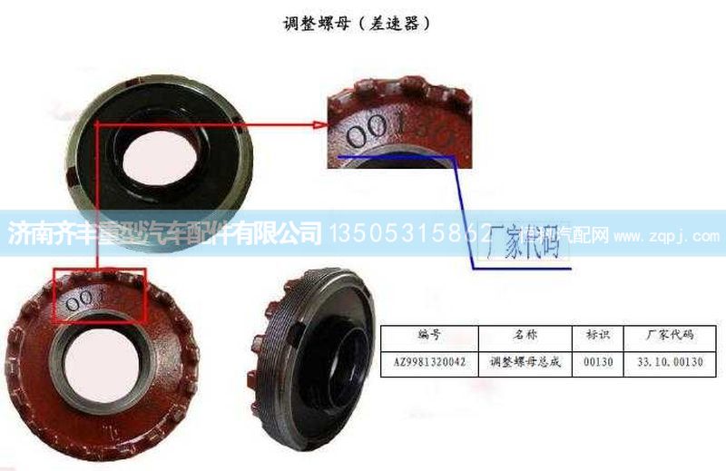 ,差速器轴承调整螺母(AC16)总成,济南铁鹿汽车零部件有限公司