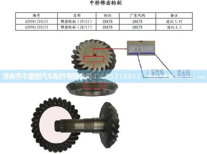 ,中桥盆角齿(AC16桥28比17及21比29),济南铁鹿汽车零部件有限公司
