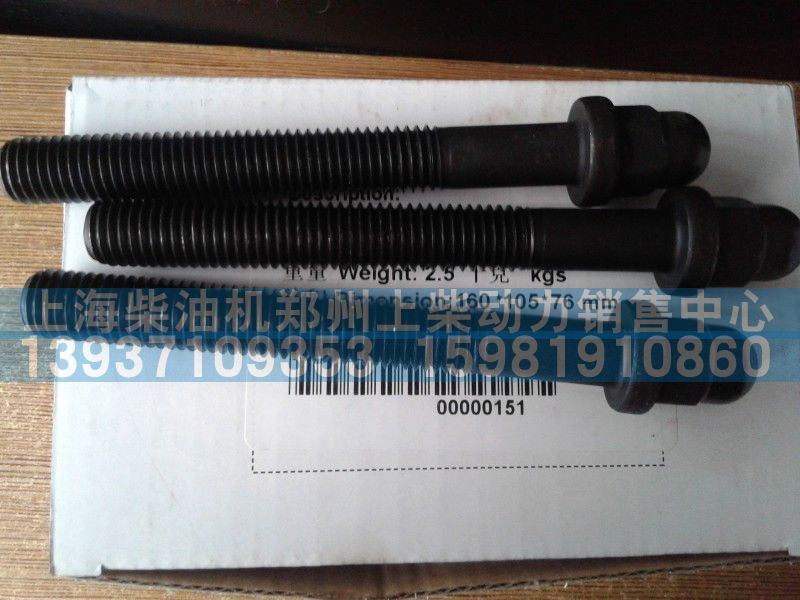上海柴油机    114天然气系列  气缸盖螺栓图1