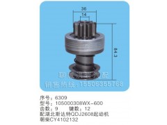105000308WX-600序号6309,马达齿轮,聊城市洪岩汽车电器有限公司
