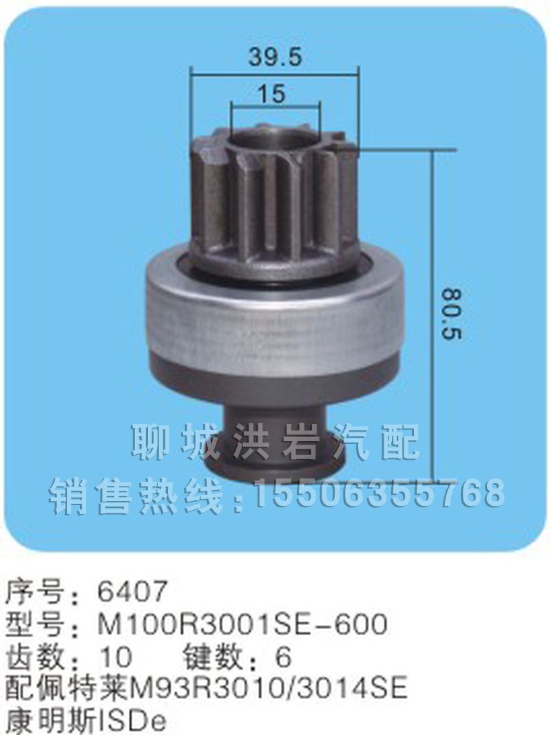 M100R3001SE-600序号6407,马达齿轮,聊城市洪岩汽车电器有限公司