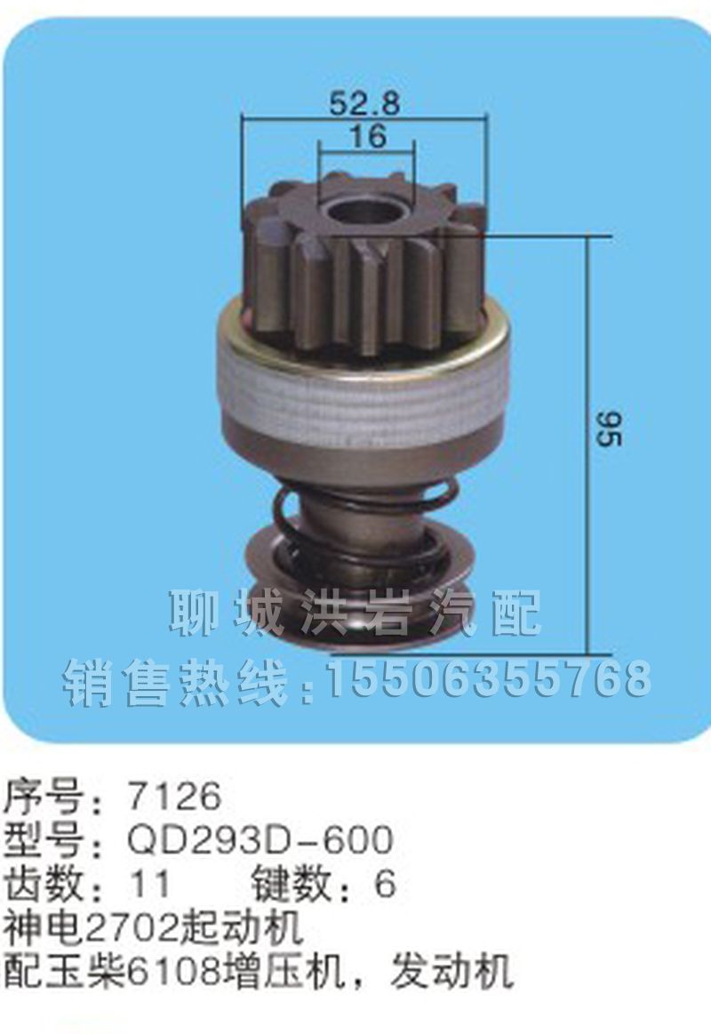 QDJ2636-600,马达齿轮,聊城市洪岩汽车电器有限公司