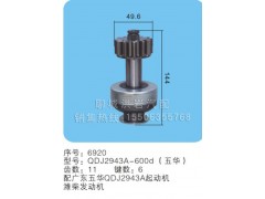 QDJ2943A-600d(序号6920),马达齿轮,聊城市洪岩汽车电器有限公司