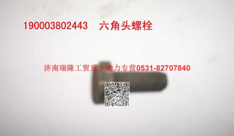 90003802443,六角头螺栓,济南瑞隆工贸重卡动力专营