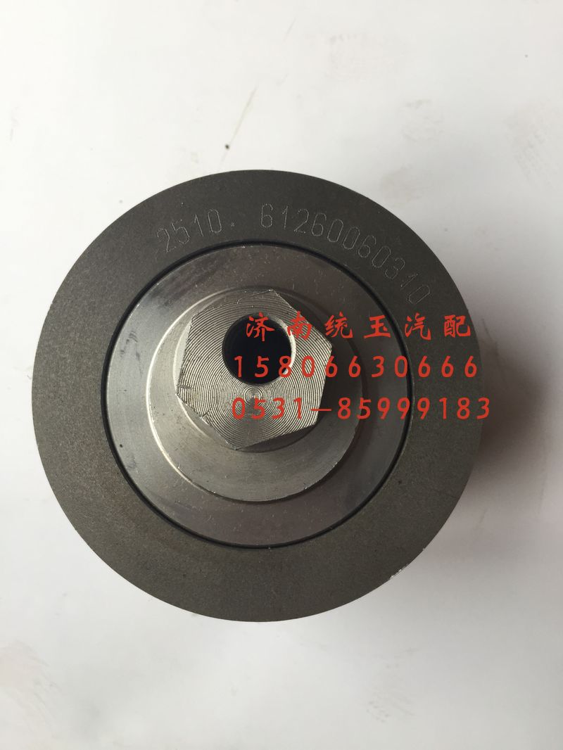 61260060310潍柴发动机八槽偏心涨紧轮总成图2