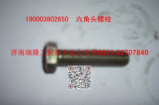 90003802650,六角头螺栓,济南瑞隆工贸重卡动力专营