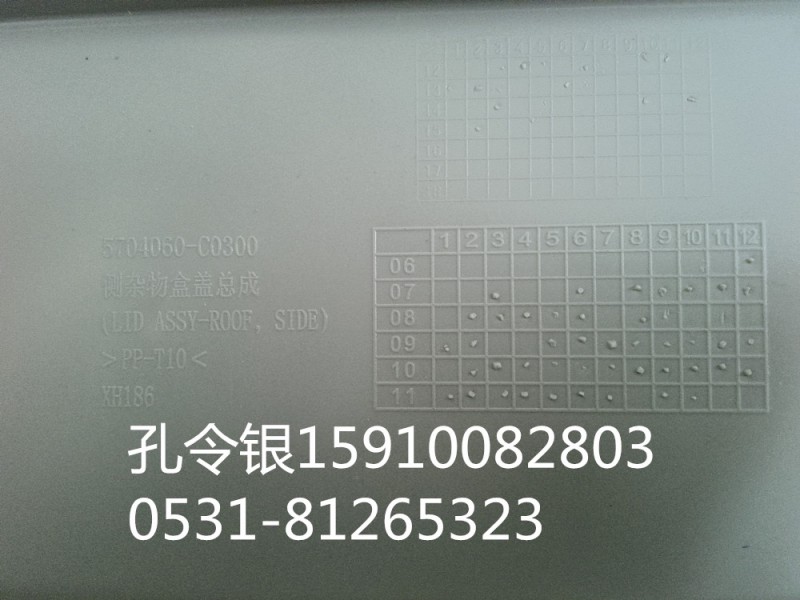 陕汽德龙M3000前顶棚侧杂物盒盖5704060-C0300/5704060-C0300