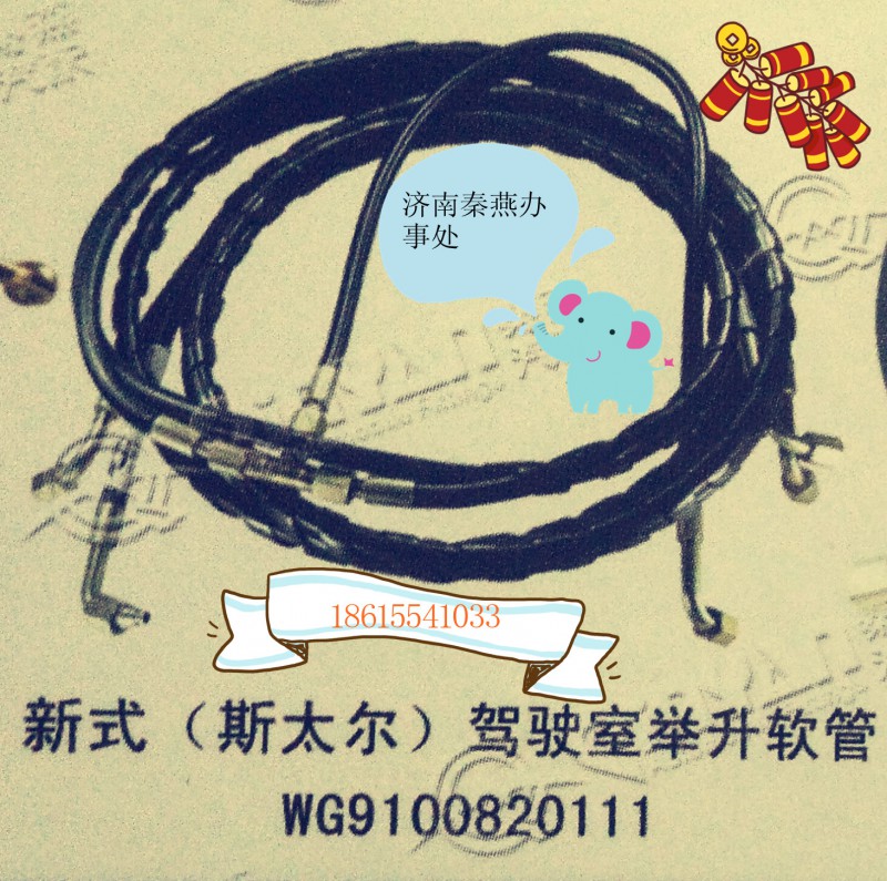 WG9100820111,驾驶室举升油管,济南凯尔特商贸有限公司