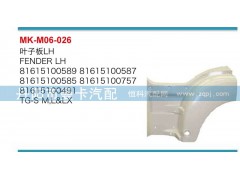 81615100582,叶子板,丹阳市曼卡汽车部件有限公司