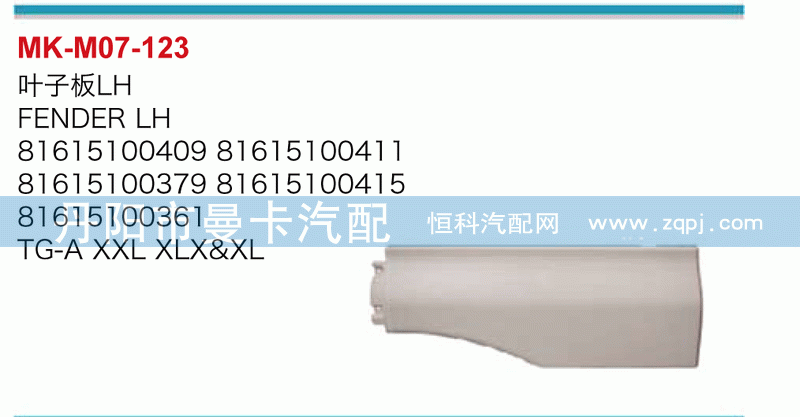 叶子板81615100409，81615100411