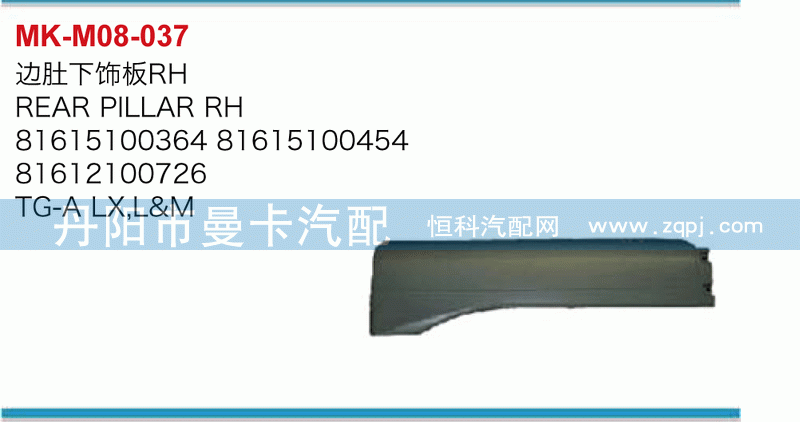 边肚下饰板81615100364，81615100454