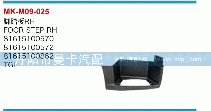 脚踏板81615100862，81615100861