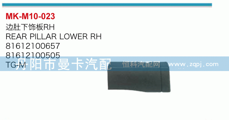 边肚下饰板81612100657，81612100505