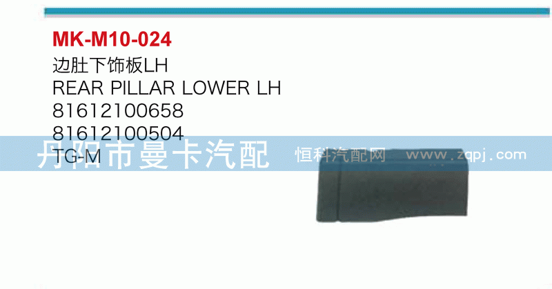 边肚下饰板81612100658，81612100504