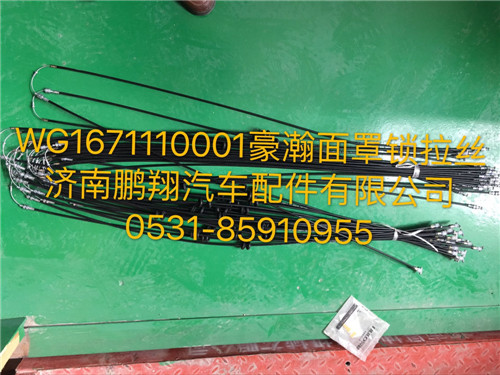 WG1671110001,豪瀚面罩锁拉丝,济南鹏翔汽车配件有限公司