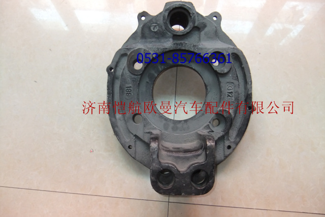 3501J-025,前制动底板左五系,济南恺航欧曼汽车配件有限公司