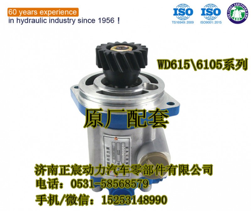612600130509、QC20/15-WD12A,转向齿轮泵/巨力泵/助力泵,济南正宸动力汽车零部件有限公司