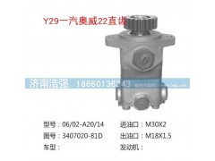 3407020-81D,一汽奥威22直齿转向助力泵,济南浩强助力泵发展有限公司