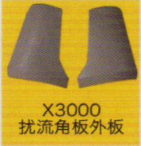 德龍X3000系列車駕駛室飾件，X3000擾流角板外板/