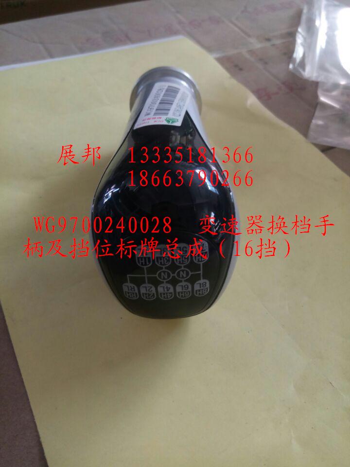 WG9700240028,变速器换挡手柄及挡位标牌总成（16挡）,济南冠泽卡车配件营销中心