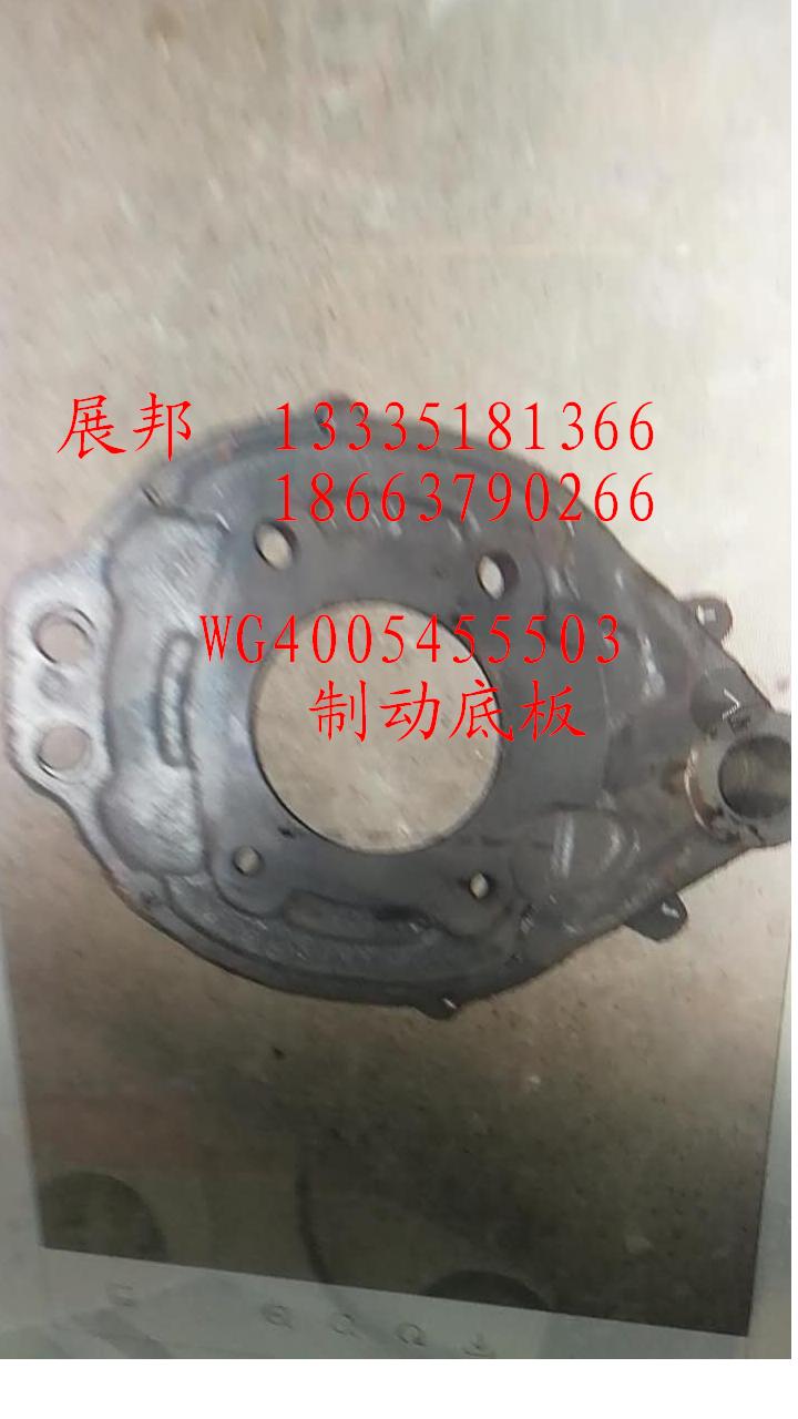 WG4005455503,制动底板,济南冠泽卡车配件营销中心