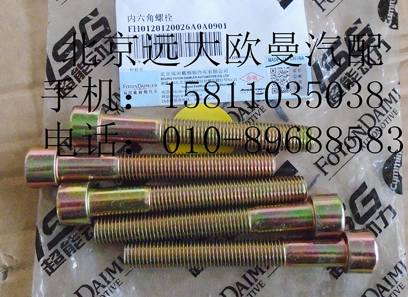 H0120120026A0,内六角螺栓,北京远大欧曼汽车配件有限公司