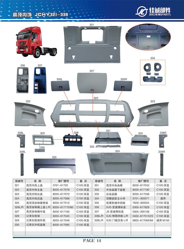 高顶内饰上盖5701-61725/5701-61725