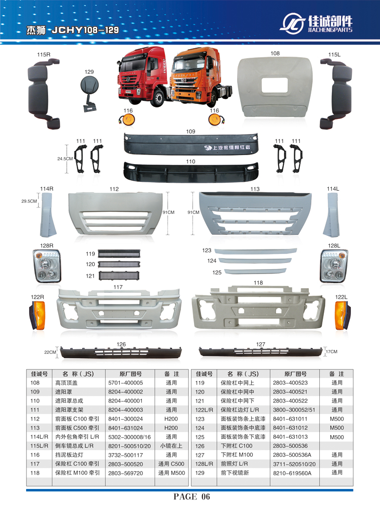 红岩杰狮保险杠M100牵引2803-569720/2803-569720