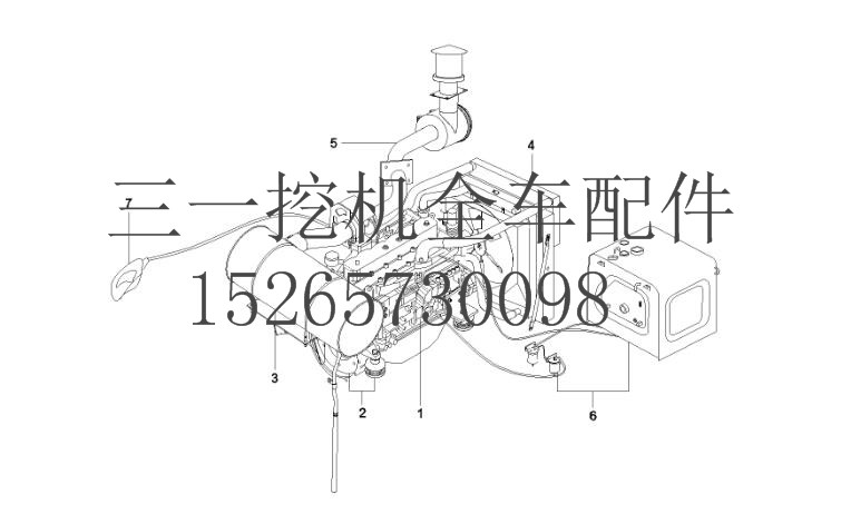 三一 SY235挖机 10746423 动力系统 (2)