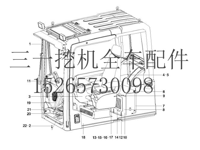 三一 SY235挖机  11605762 驾驶室 (2)