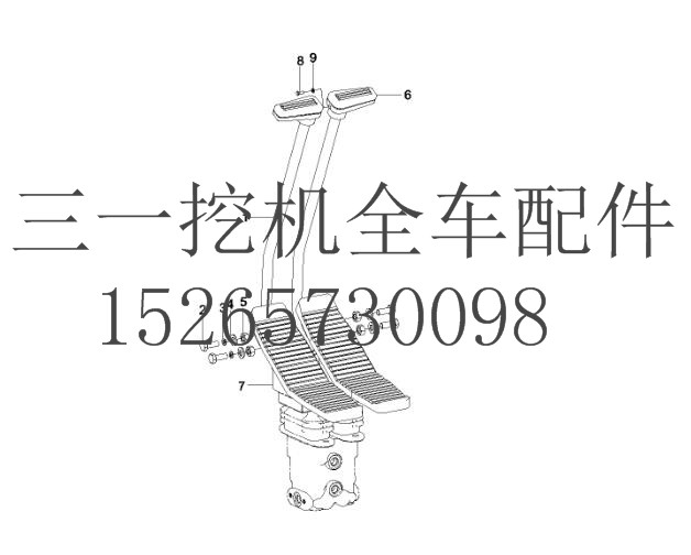 三一 SY235挖机  11622747 行走操纵机构 (2)