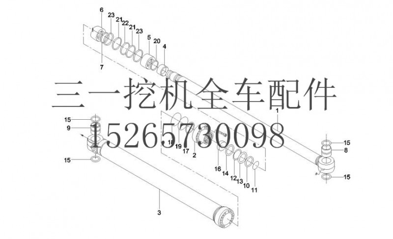 三一 SY235挖机  60027482 动臂油缸 (2)
