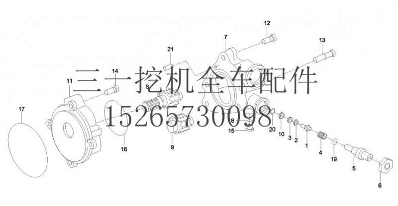 三一 SY235挖机 B220304000085 齿轮泵 (2)