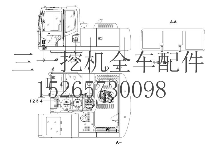 三一 SY235挖机 11417847 回转装置 (2)